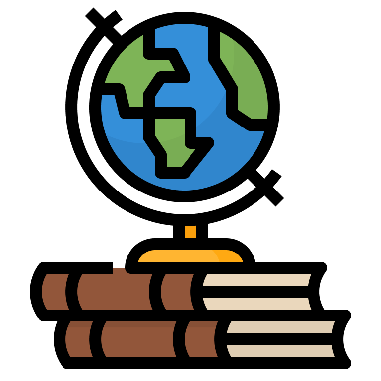Books and a globe icon