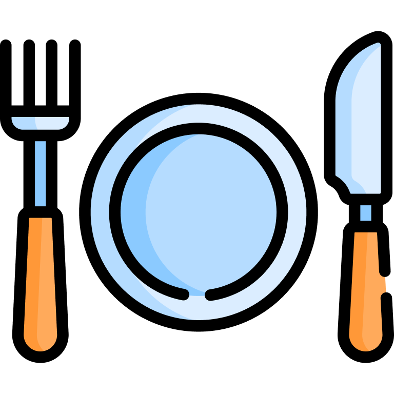 Plate and cutlery icon