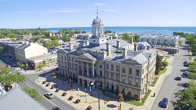 Drone of Victoria Hall, Cobourg