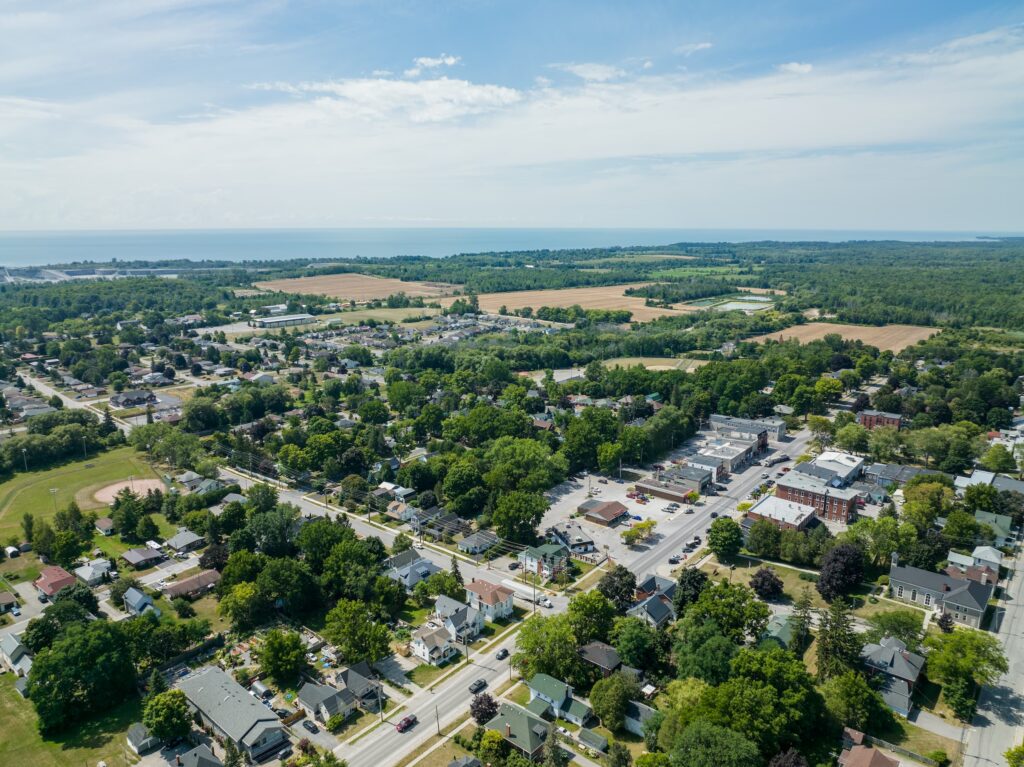 drone view of Colborne