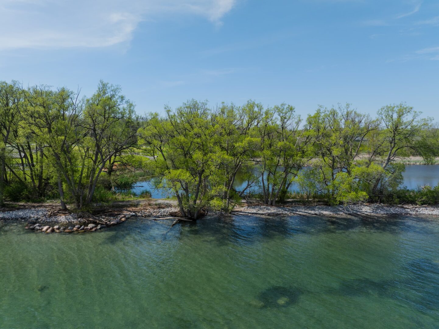 Drone view of Port Hope Waterfront Trail