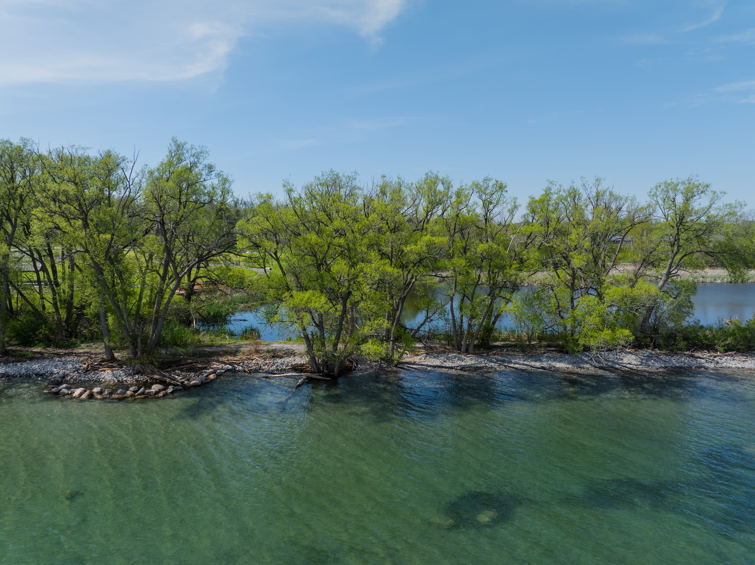 Drone view of Port Hope Waterfront Trail