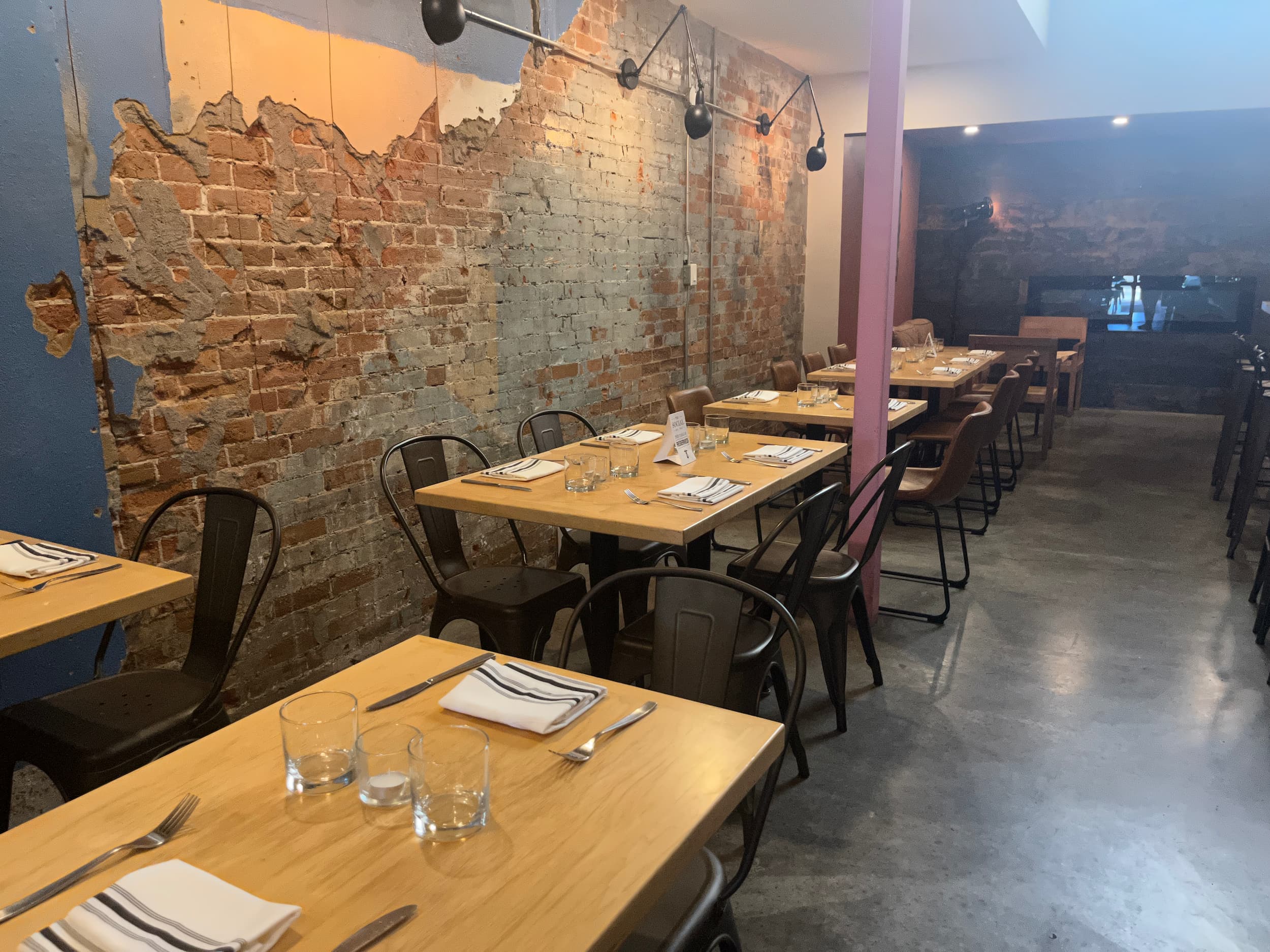 Tables inside Twenty Six Restaurant in Port Hope