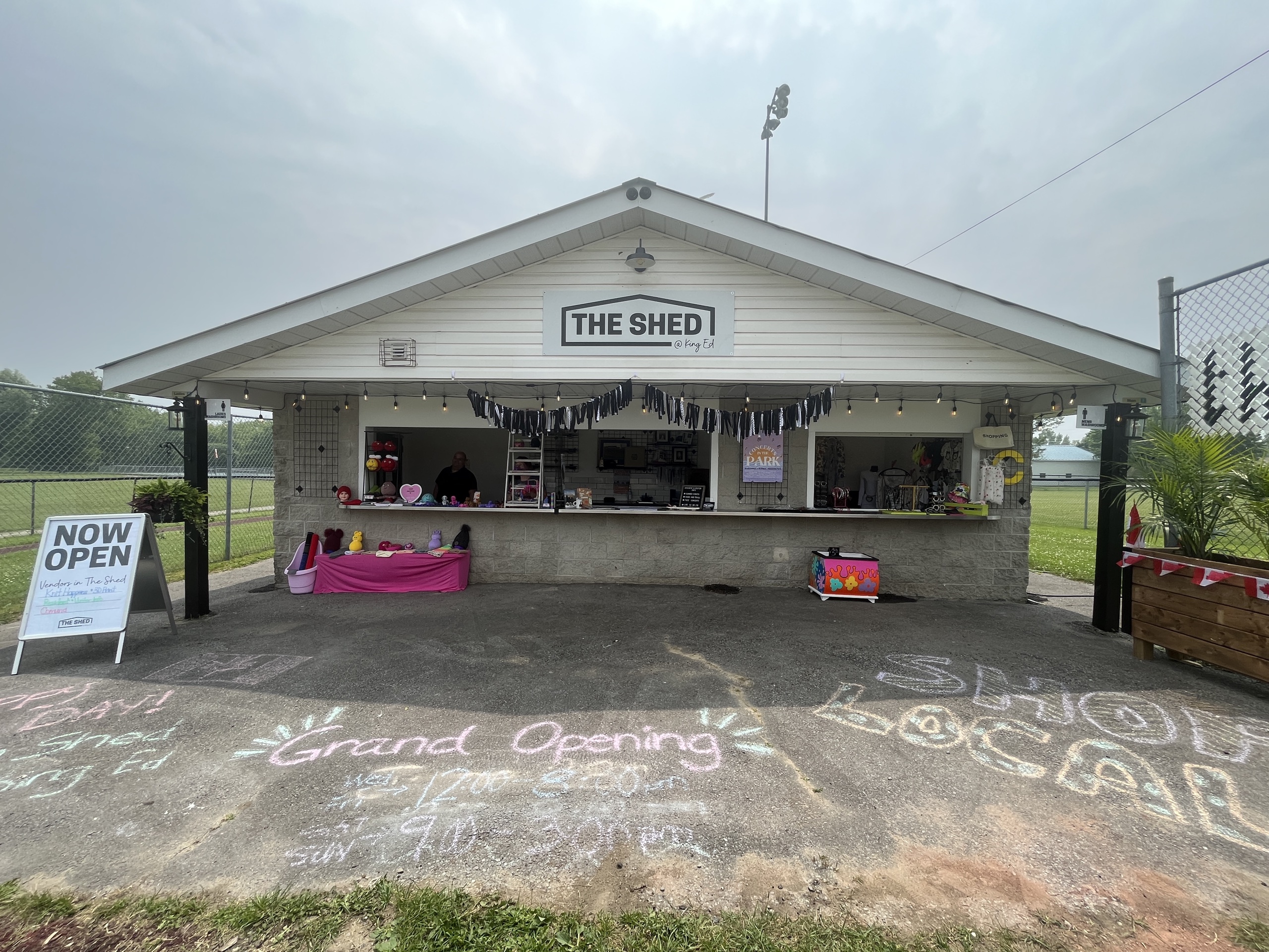 Photo of the outside of The Shed at Kind Edward Park.
