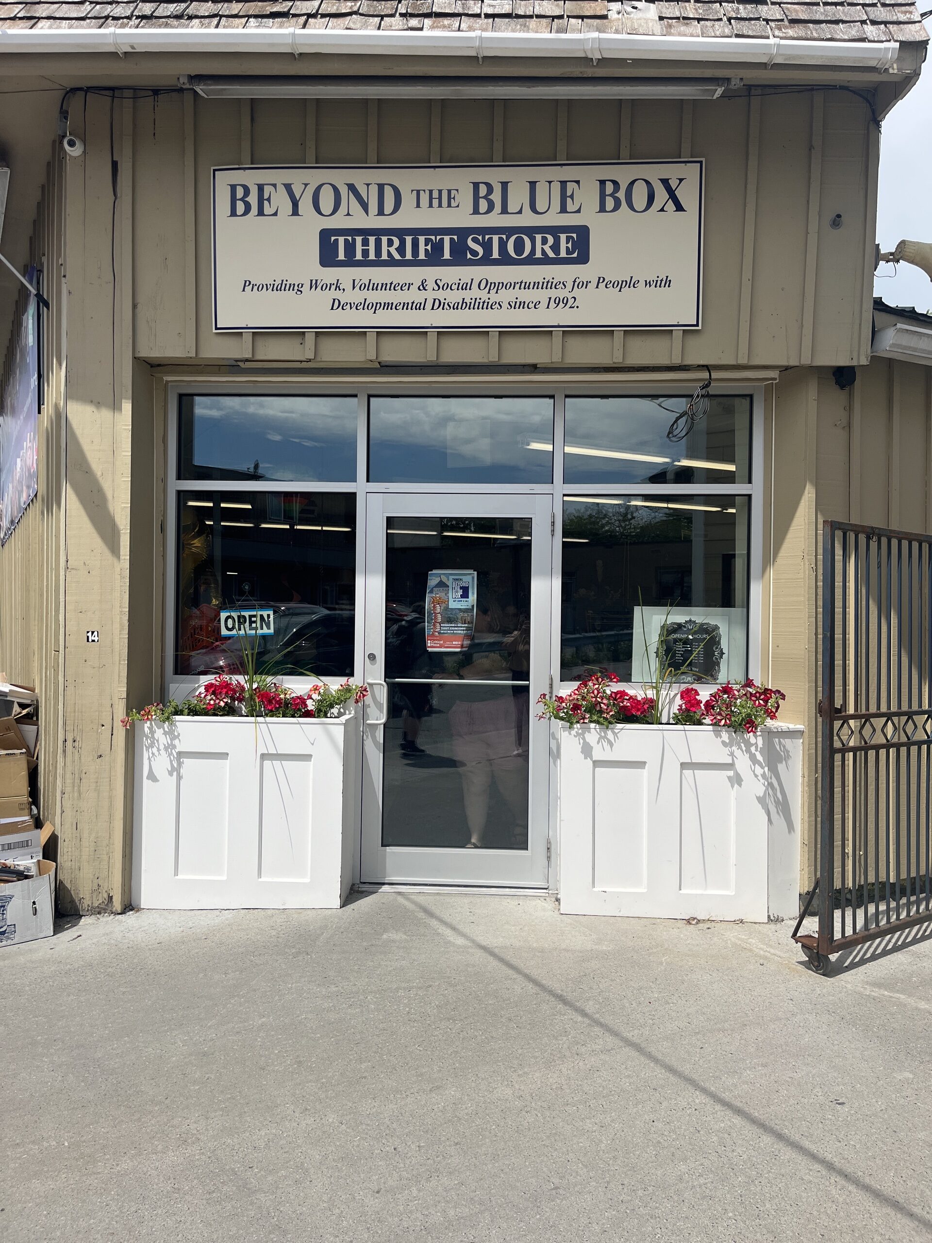 Photo of Beyond the Blue Box storefront.