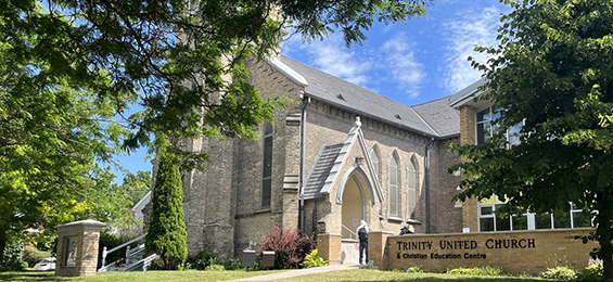 Large stone building.