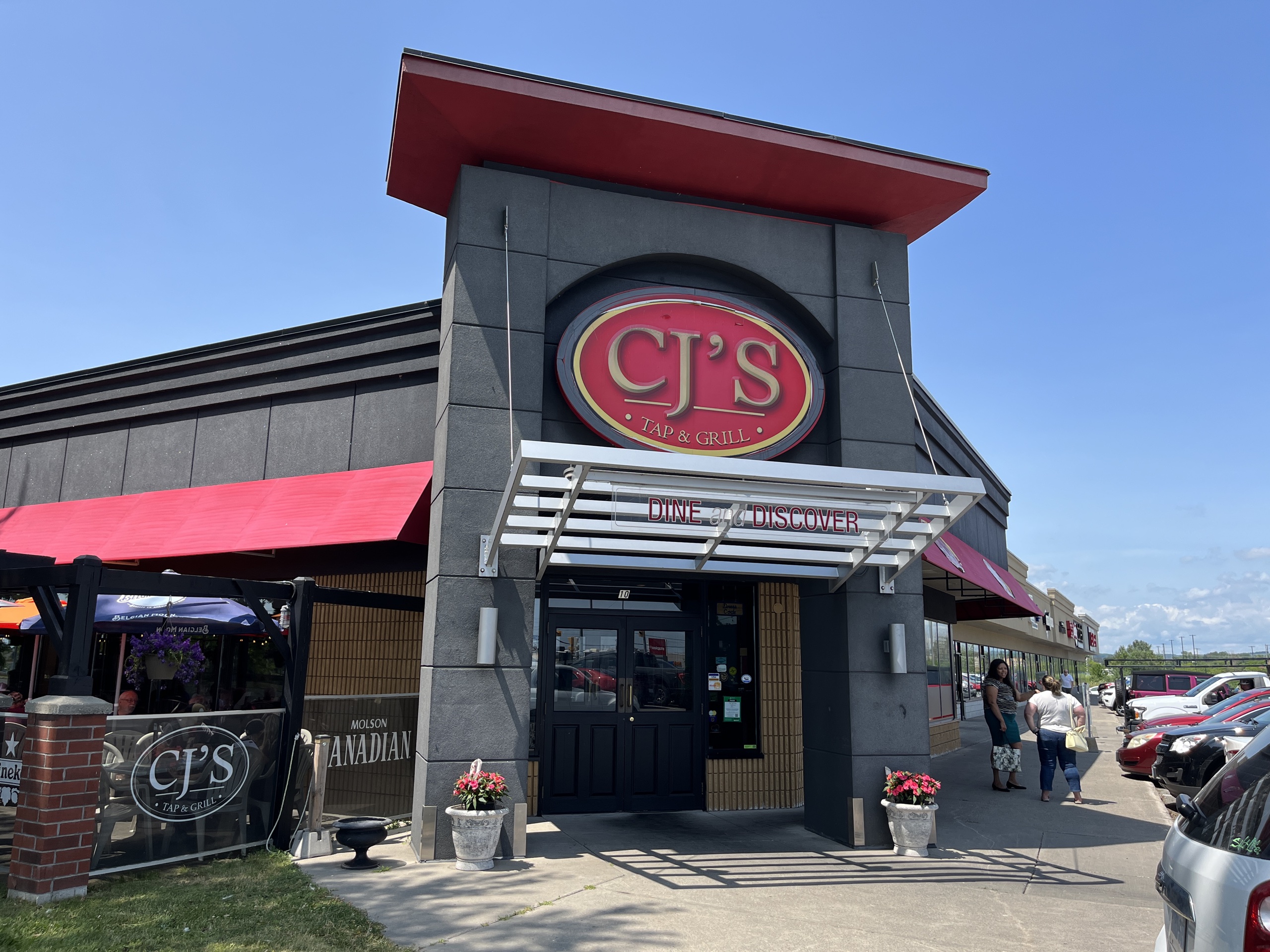 Photo of CJ's Tap & Grill front entrance.