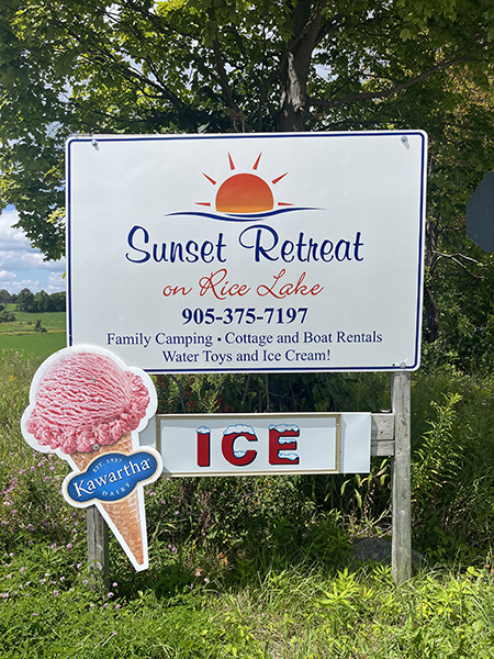 Sunset Retreat on Rice Lake logo