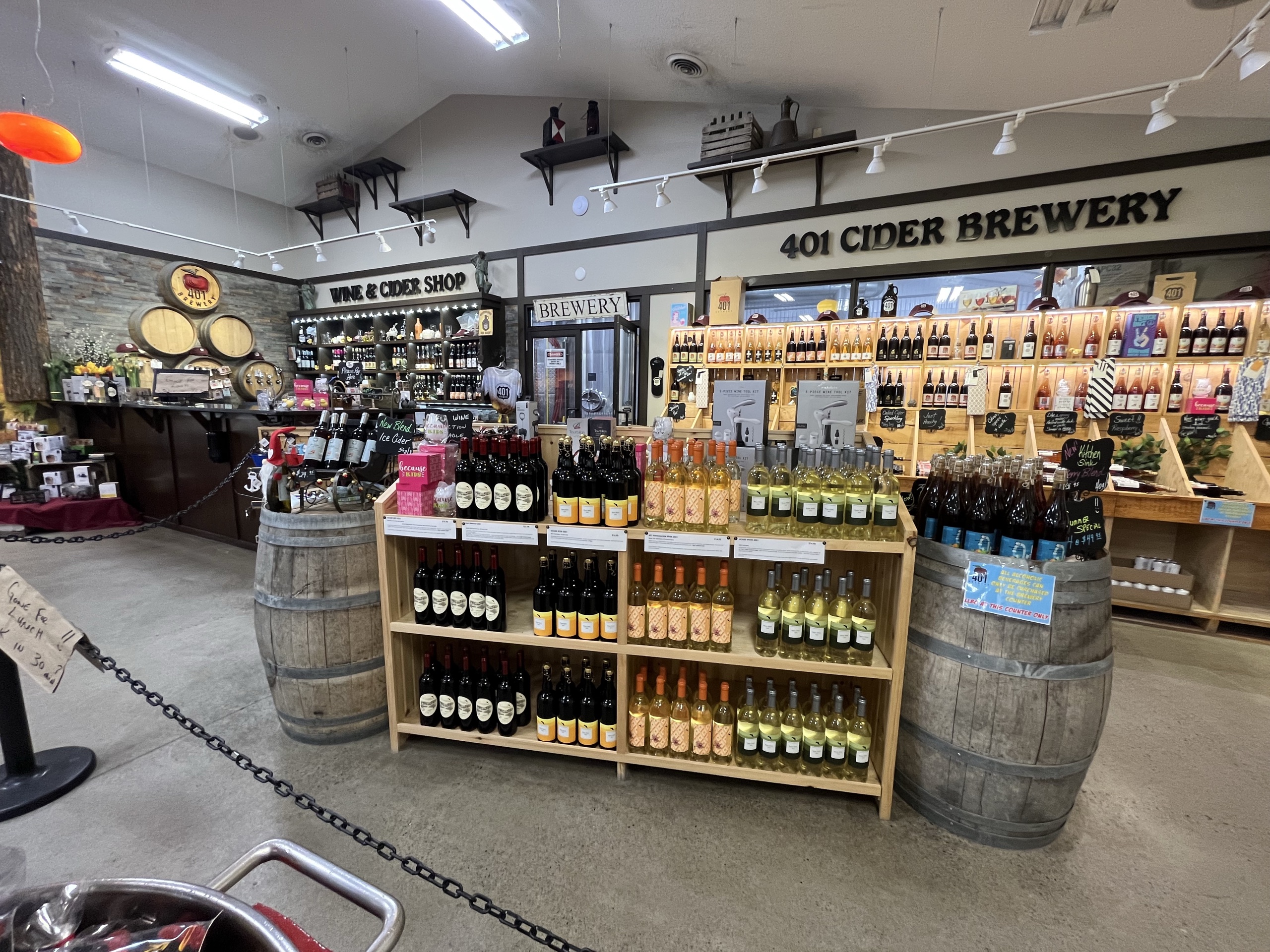 Photo of The Big Apple 401 Wine & Cider Shop. Photo features a variety of selections.