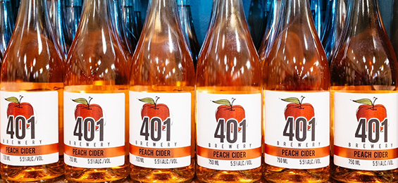 Photo of 401 Brewery Peach Cider.