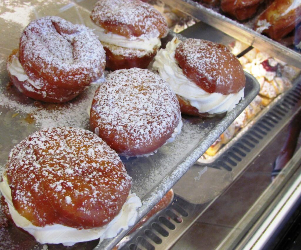 Doohers donuts in a display case