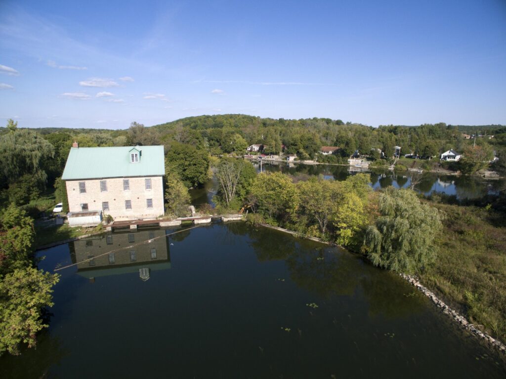 Drone of mil and river in Hastings