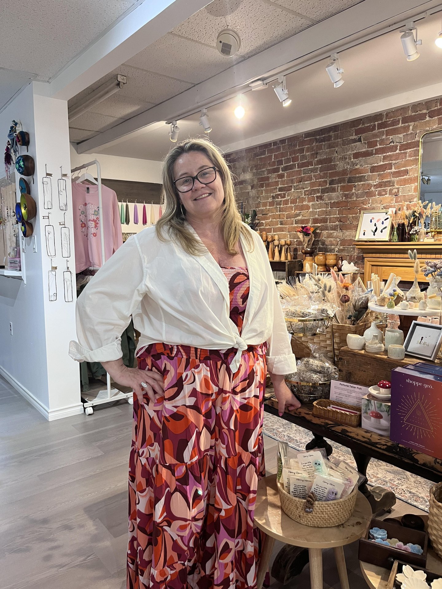 Female business owner standing in a gift shop