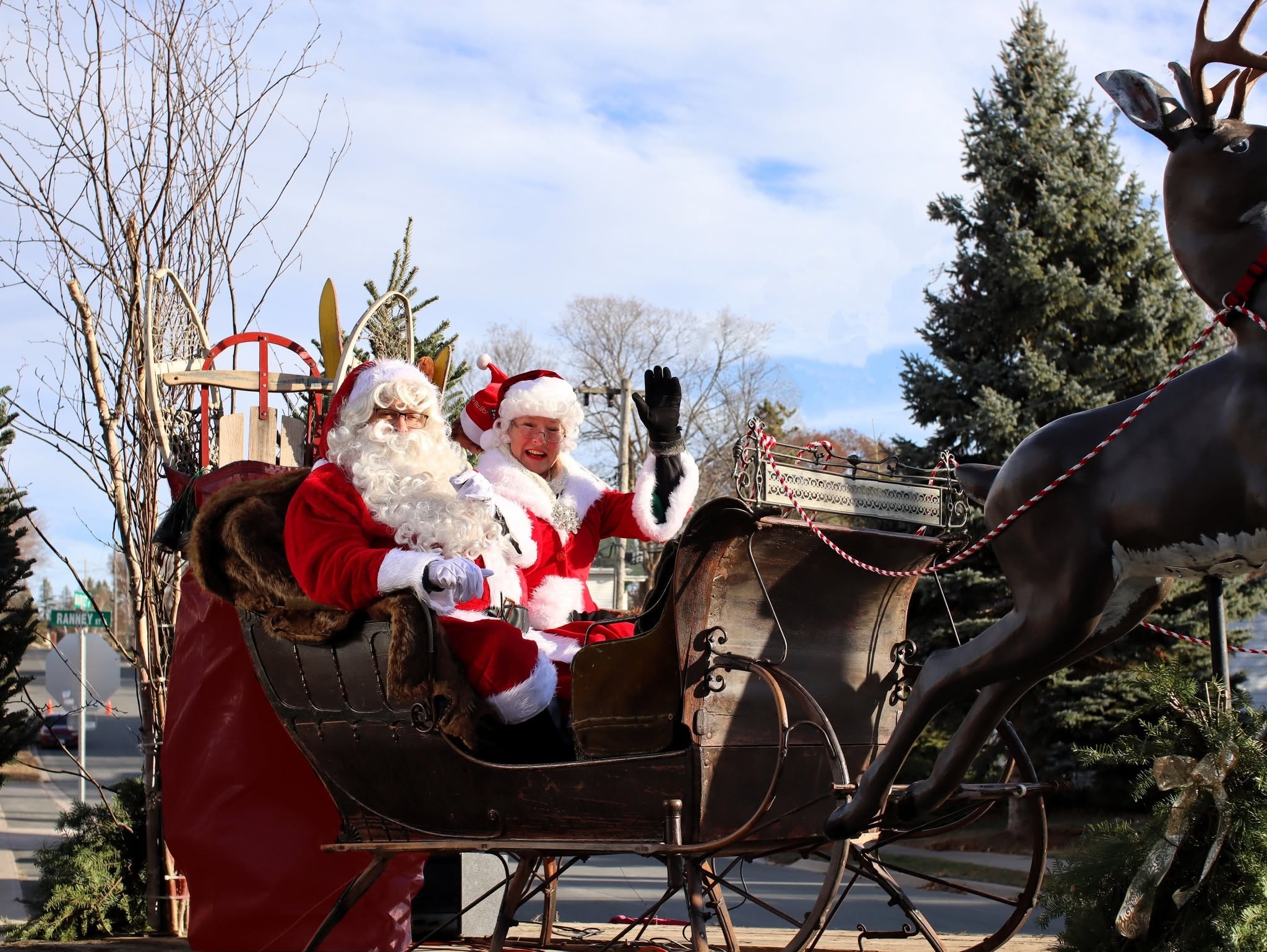 Campbellford Santa Claus Parade. Image of Santa and Mrs. Claus.